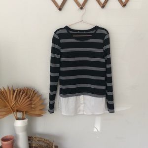 Black and white striped shirt